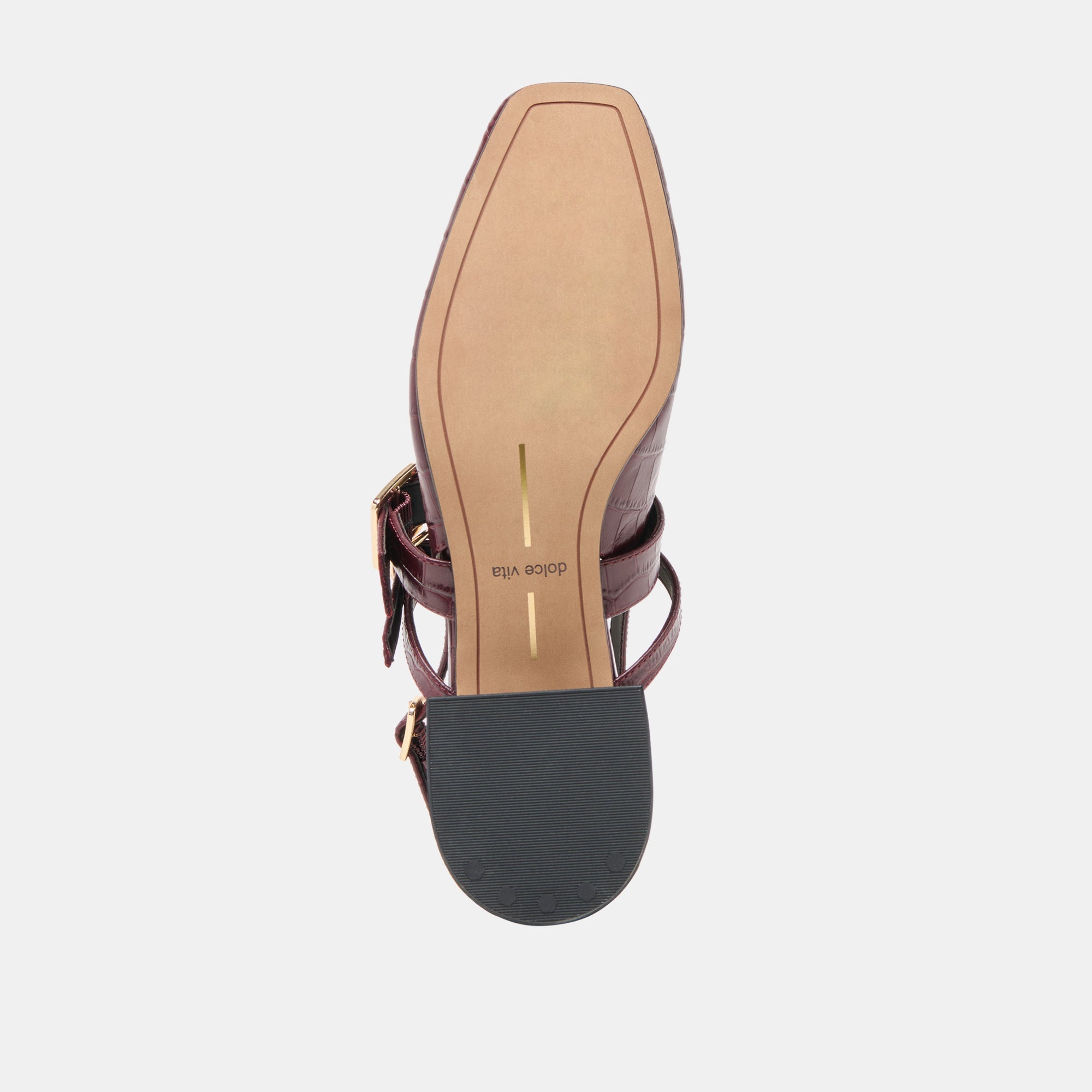 Patzy Oxblood Embossed Leather Heels / Dolce Vita