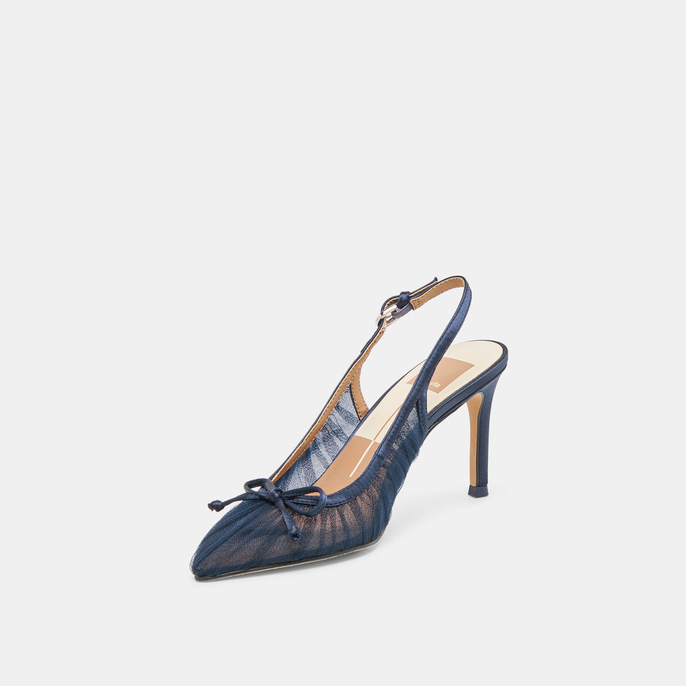 Yela Navy Tulle Heels / Dolce Vita