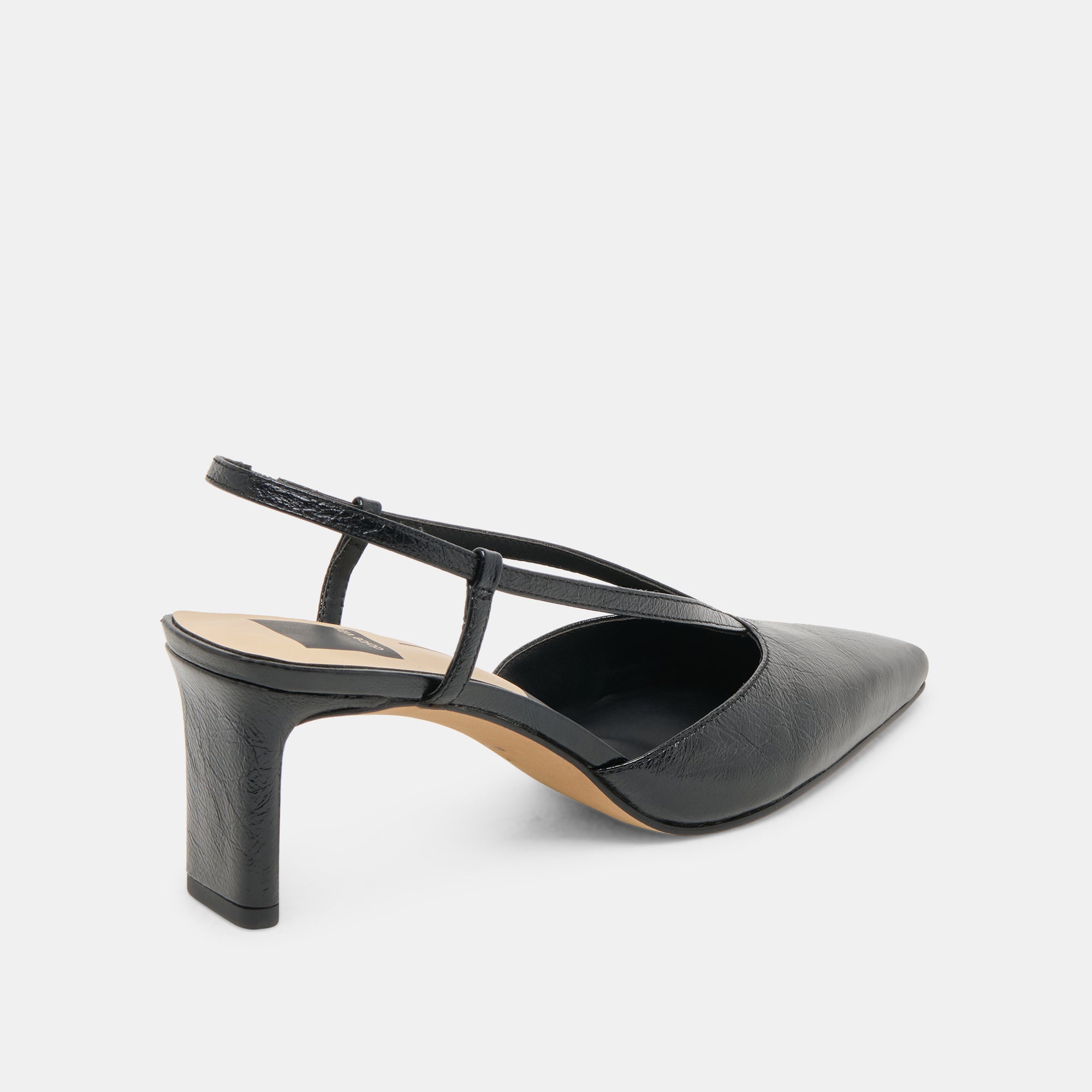 Ginay Black Leather Heels / Dolce Vita
