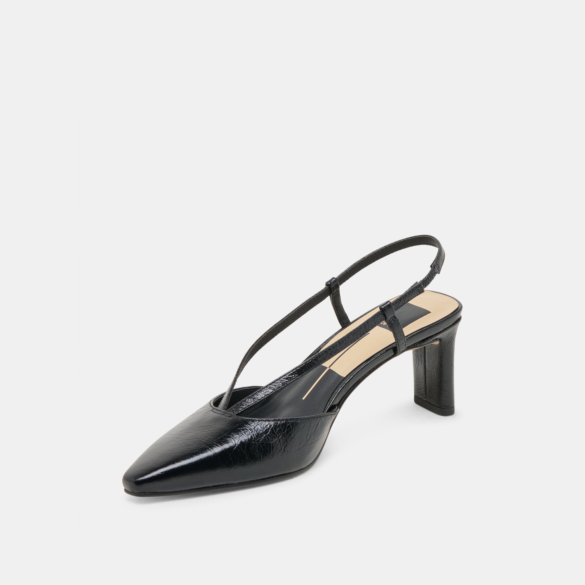 Ginay Black Leather Heels / Dolce Vita