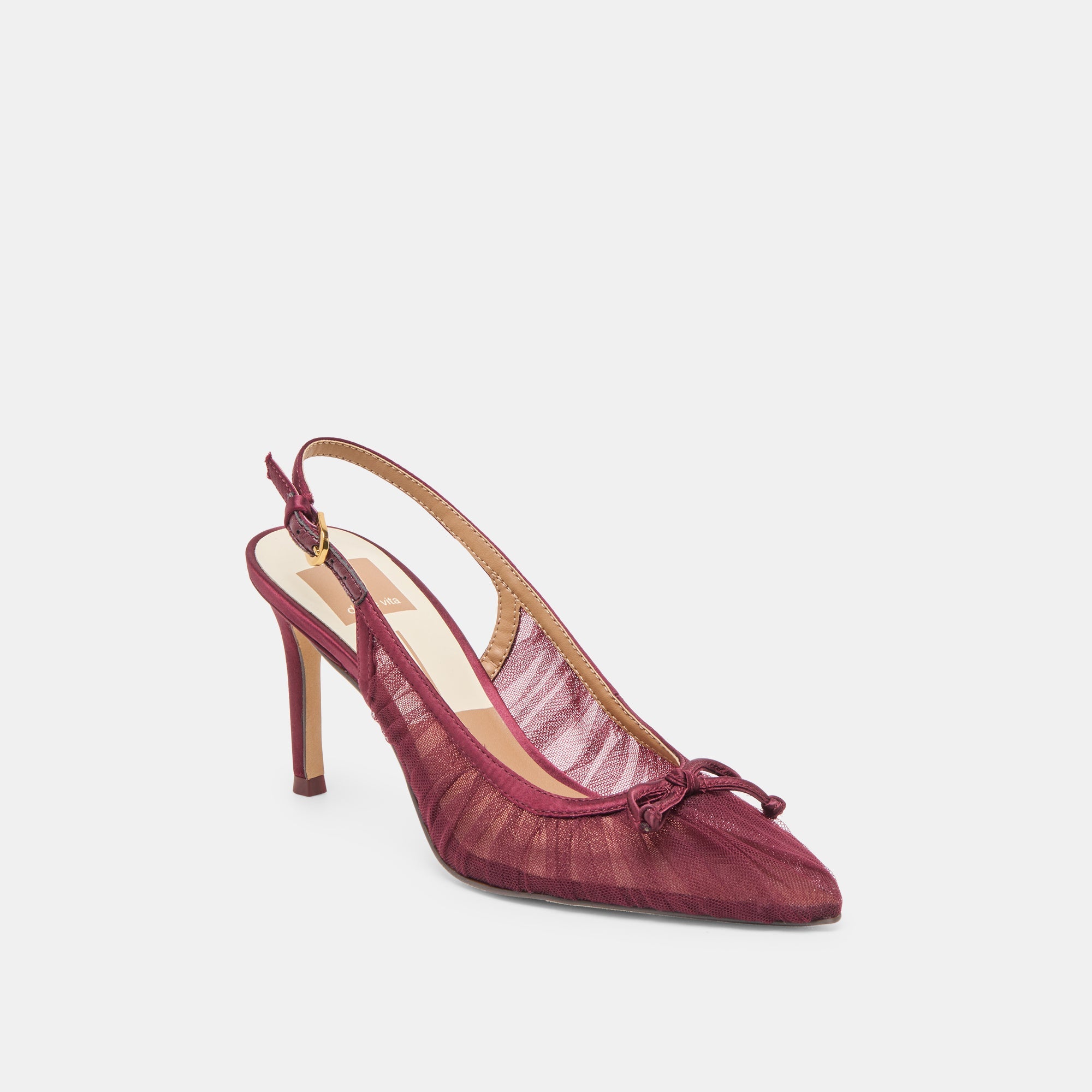 Yela Cranberry Tulle Heels / Dolce Vita