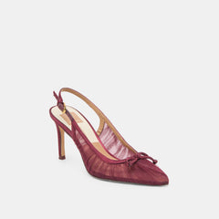 Yela Cranberry Tulle Heels / Dolce Vita