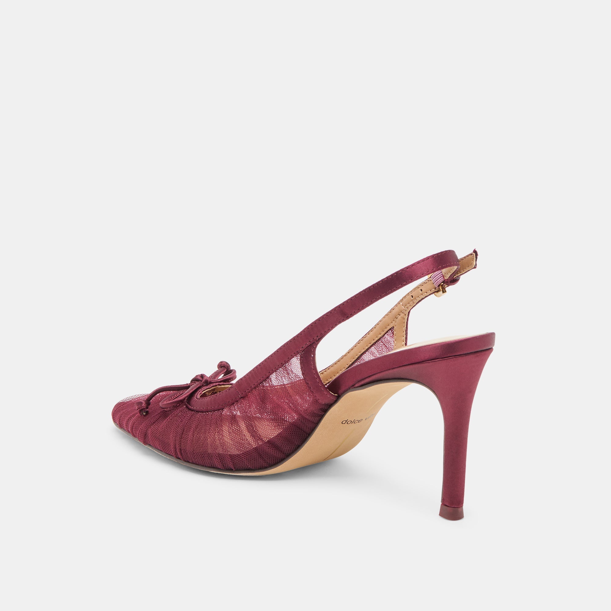 Yela Cranberry Tulle Heels / Dolce Vita