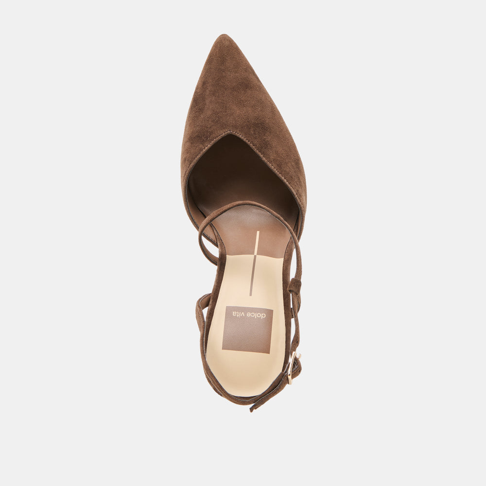 Kamra Dk Brown Suede Heels / Dolce Vita