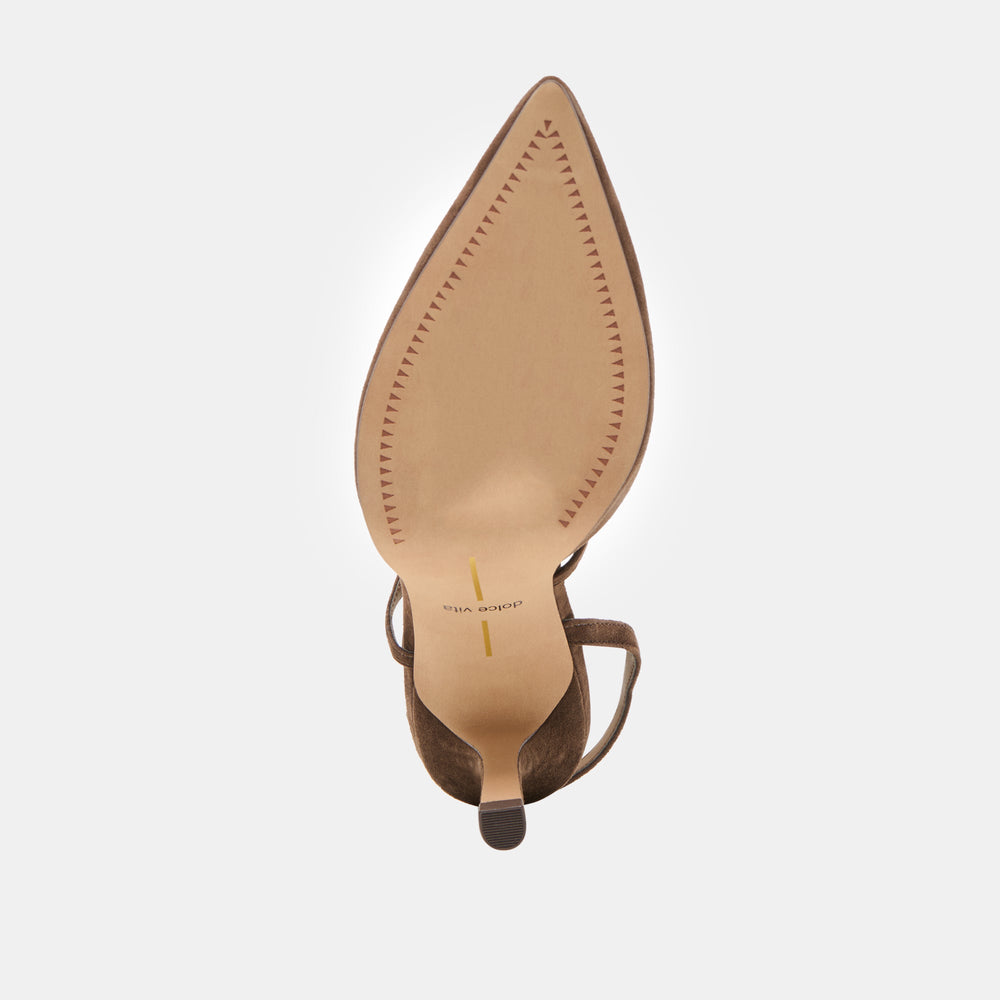 Kamra Dk Brown Suede Heels / Dolce Vita
