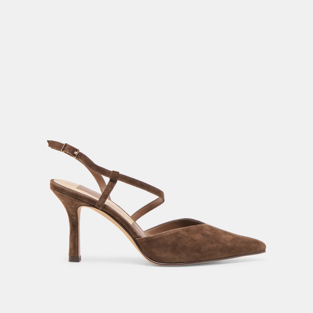 Kamra Dk Brown Suede Heels / Dolce Vita