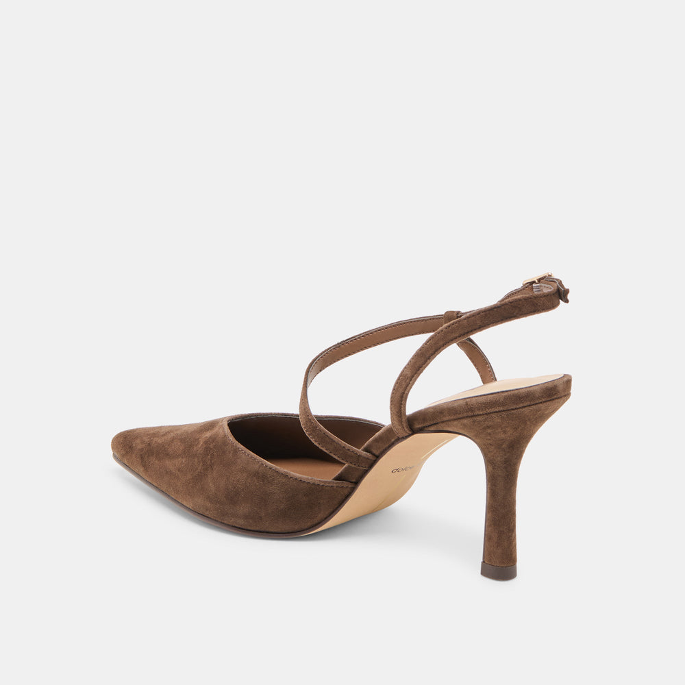 Kamra Dk Brown Suede Heels / Dolce Vita