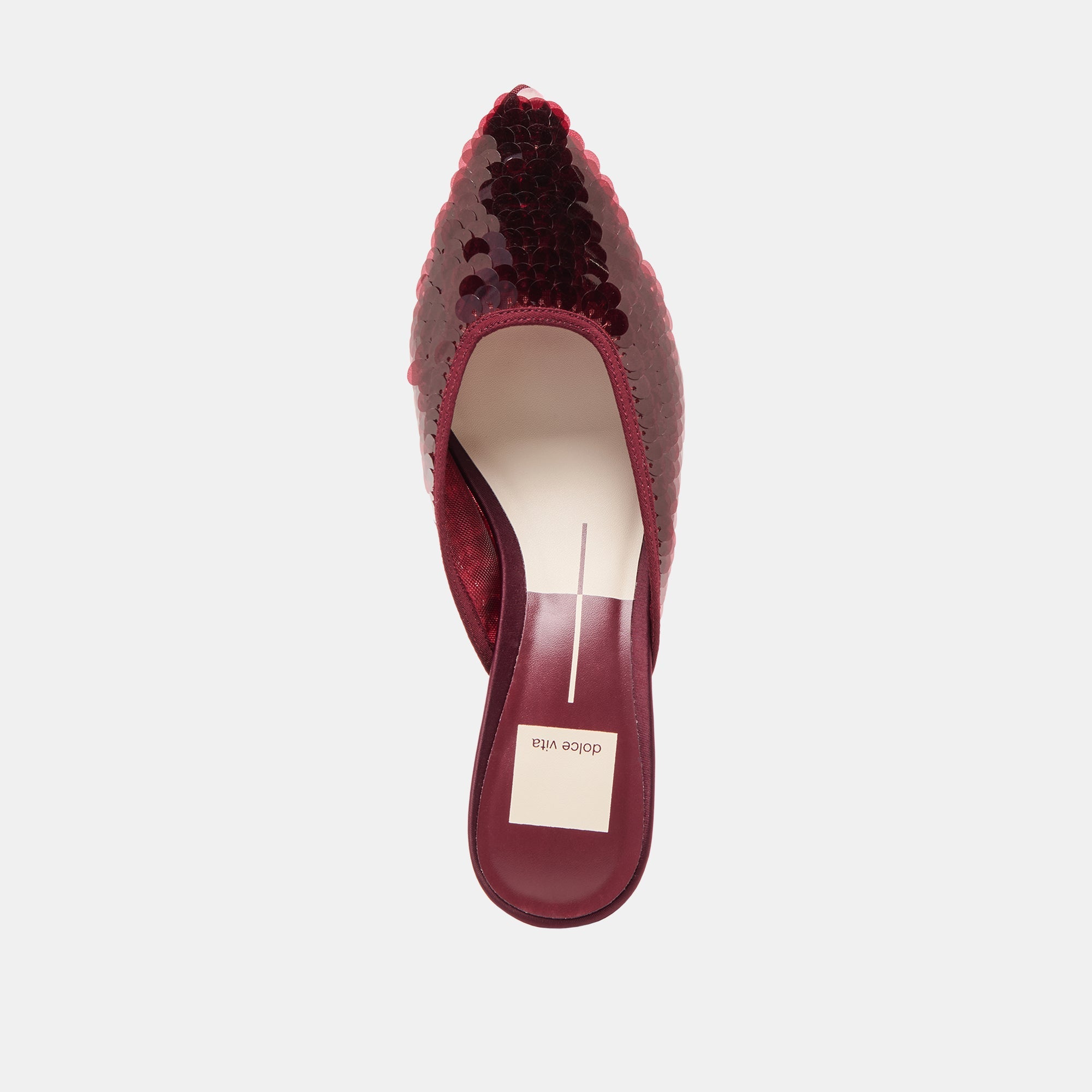 Cleo Cranberry Sequin Heels / Dolce Vita