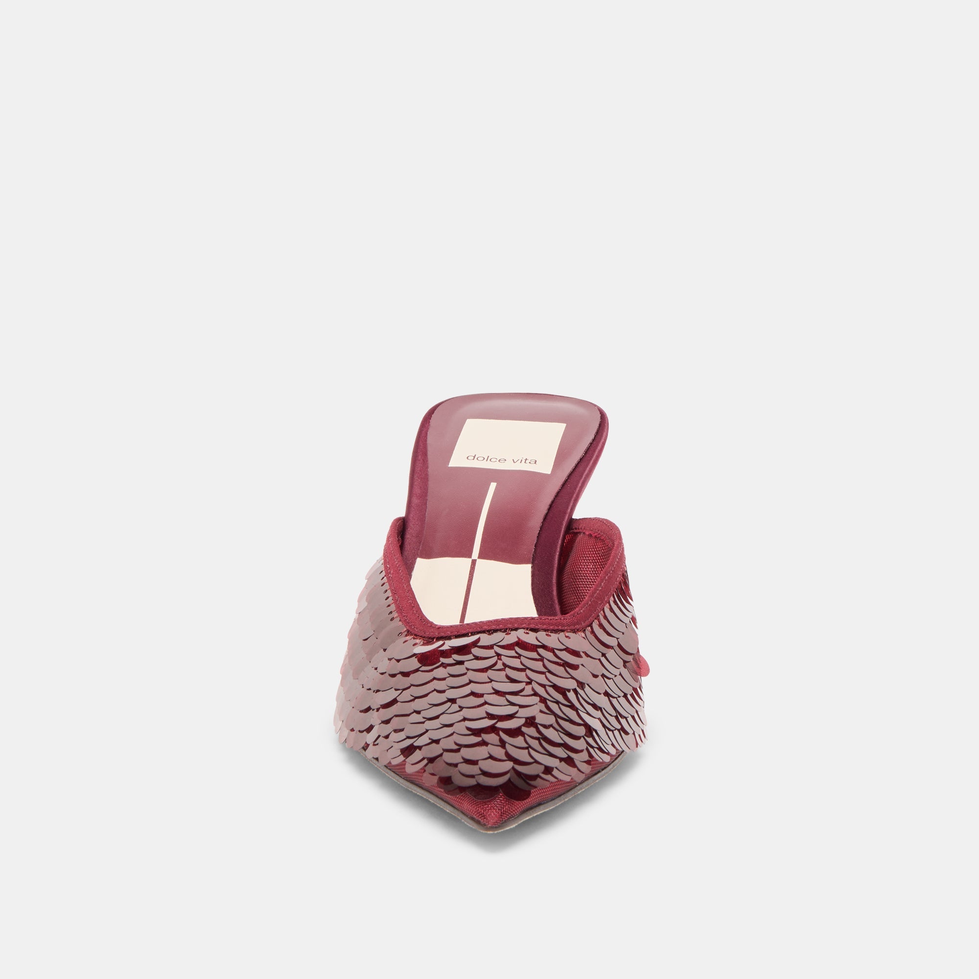 Cleo Cranberry Sequin Heels / Dolce Vita