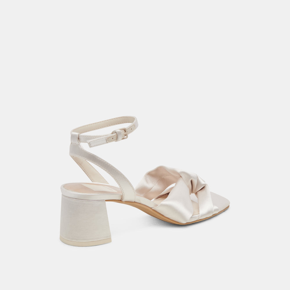 Brenna Ivory Satin Heels / Dolce Vita