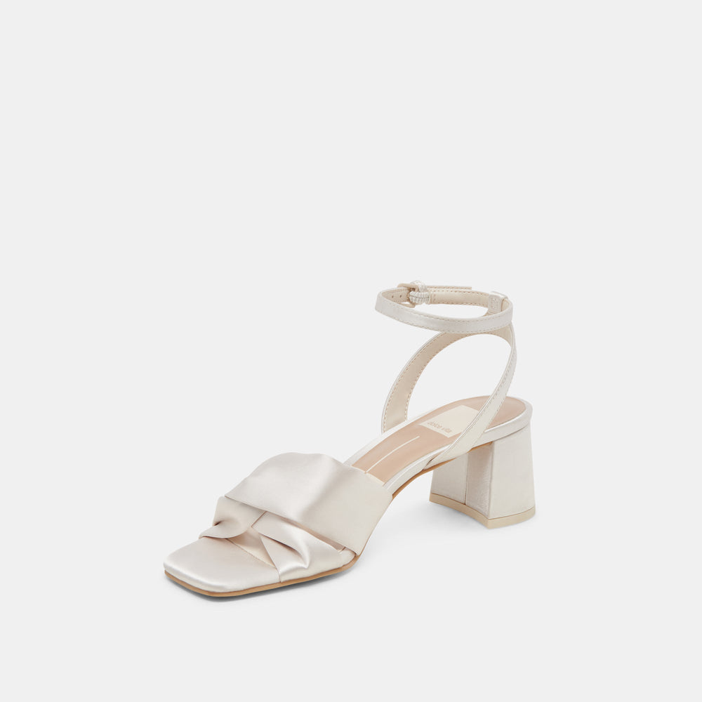 Brenna Ivory Satin Heels / Dolce Vita