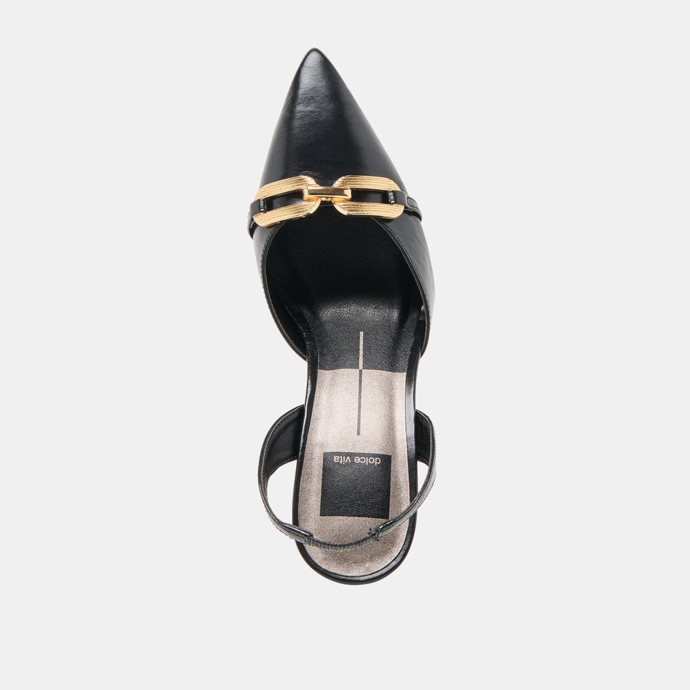 Malik Midnight Crinkle Patent Heels / Dolce Vita