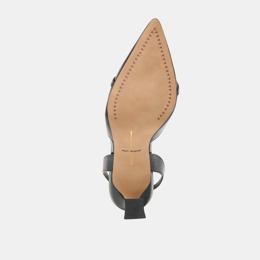 Malik Midnight Crinkle Patent Heels / Dolce Vita