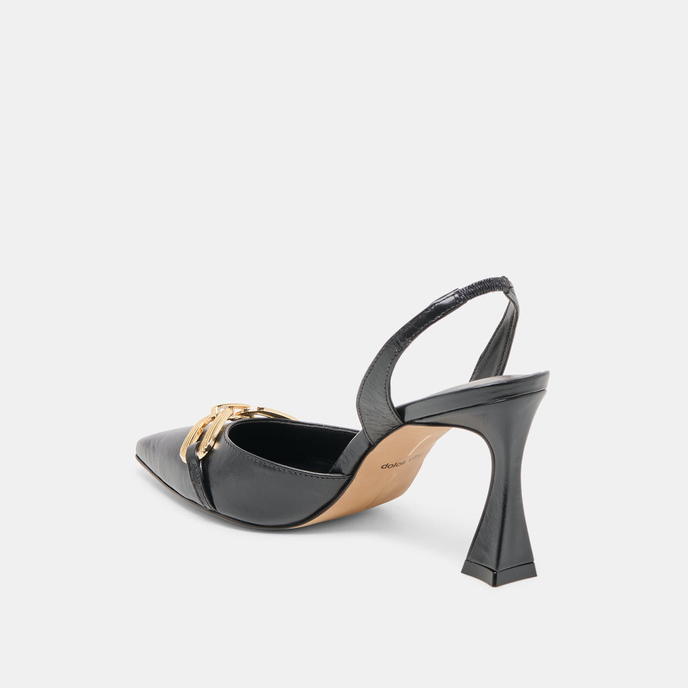 Malik Midnight Crinkle Patent Heels / Dolce Vita