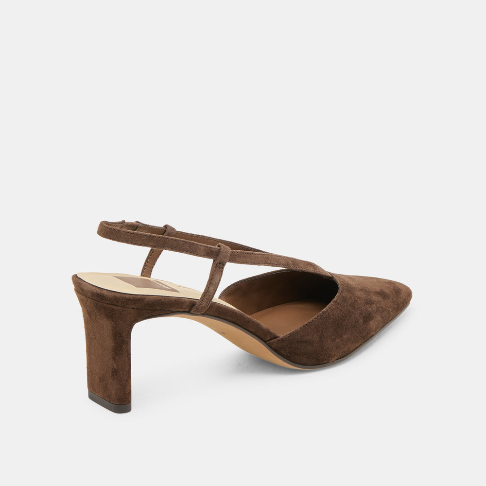 Ginay Dk Brown Suede Heels / Dolce Vita