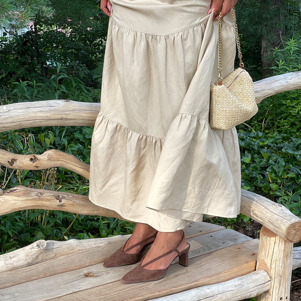 Ginay Dk Brown Suede Heels / Dolce Vita