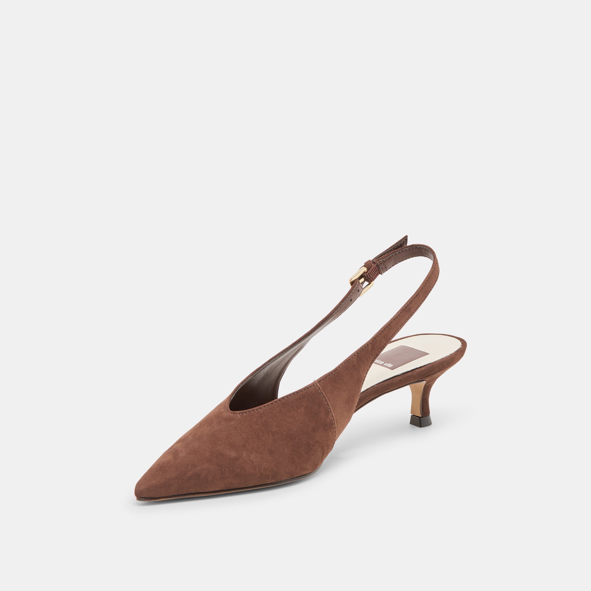 Alenna Dk Brown Suede Heels / Dolce Vita