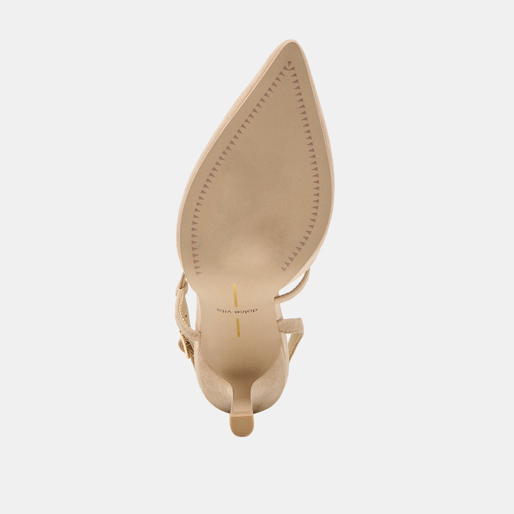 Kamra Camel Suede Heels / Dolce Vita