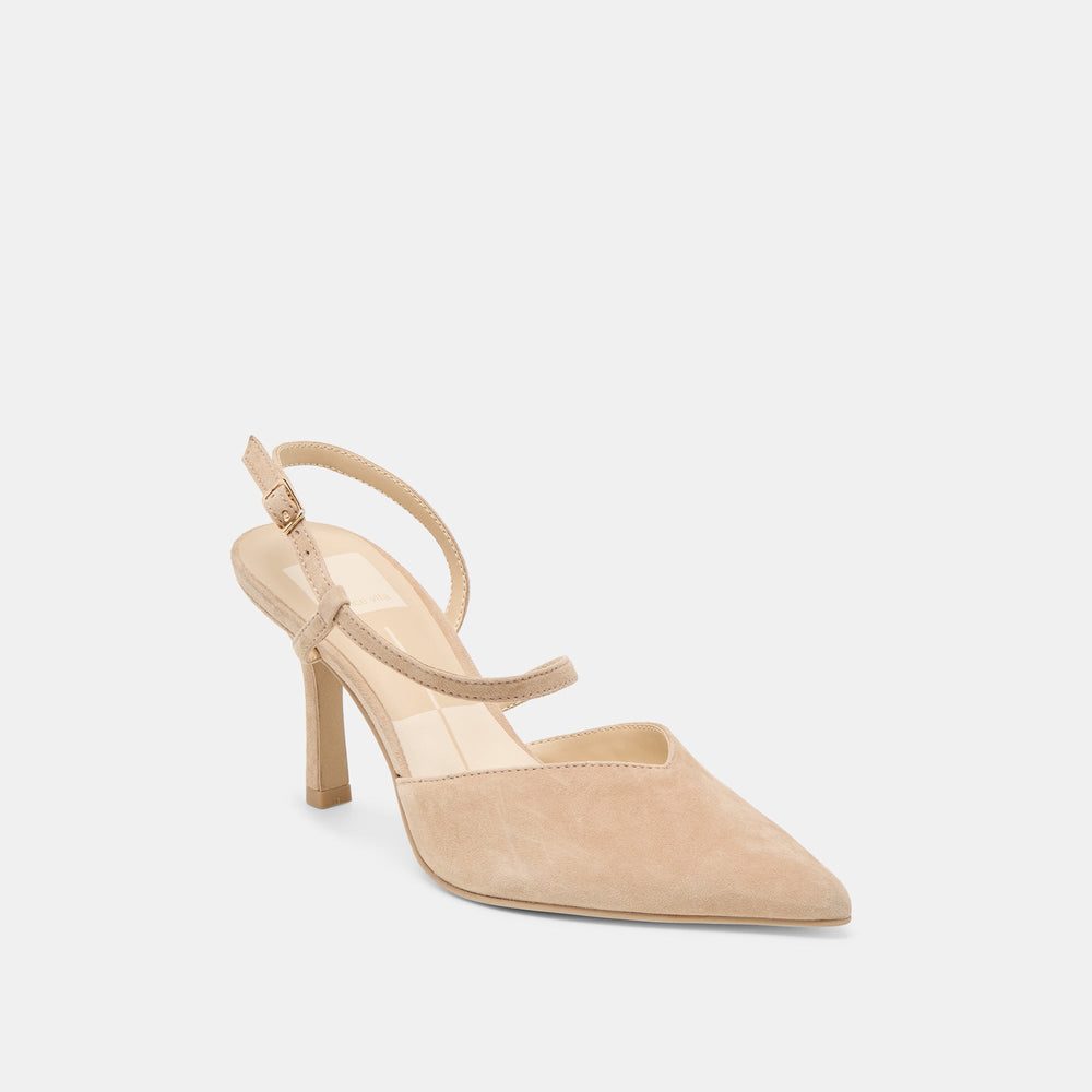 Kamra Camel Suede Heels / Dolce Vita