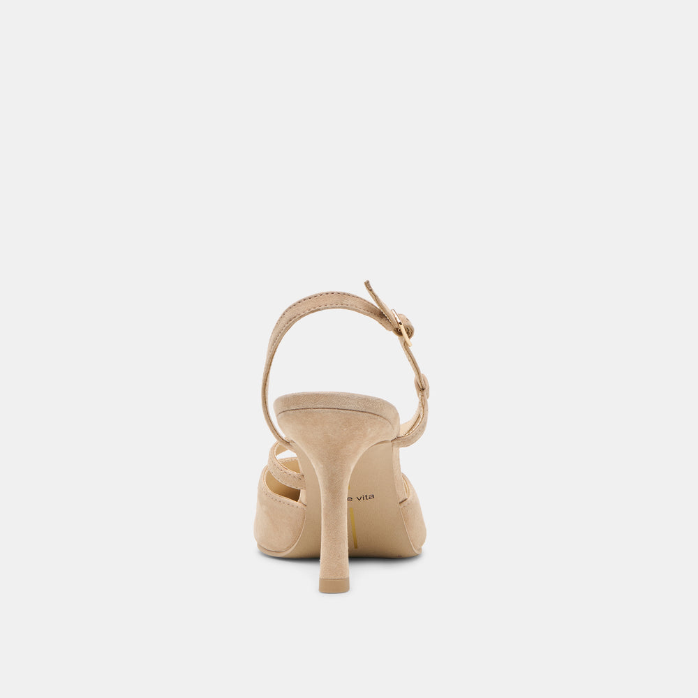 Kamra Camel Suede Heels / Dolce Vita