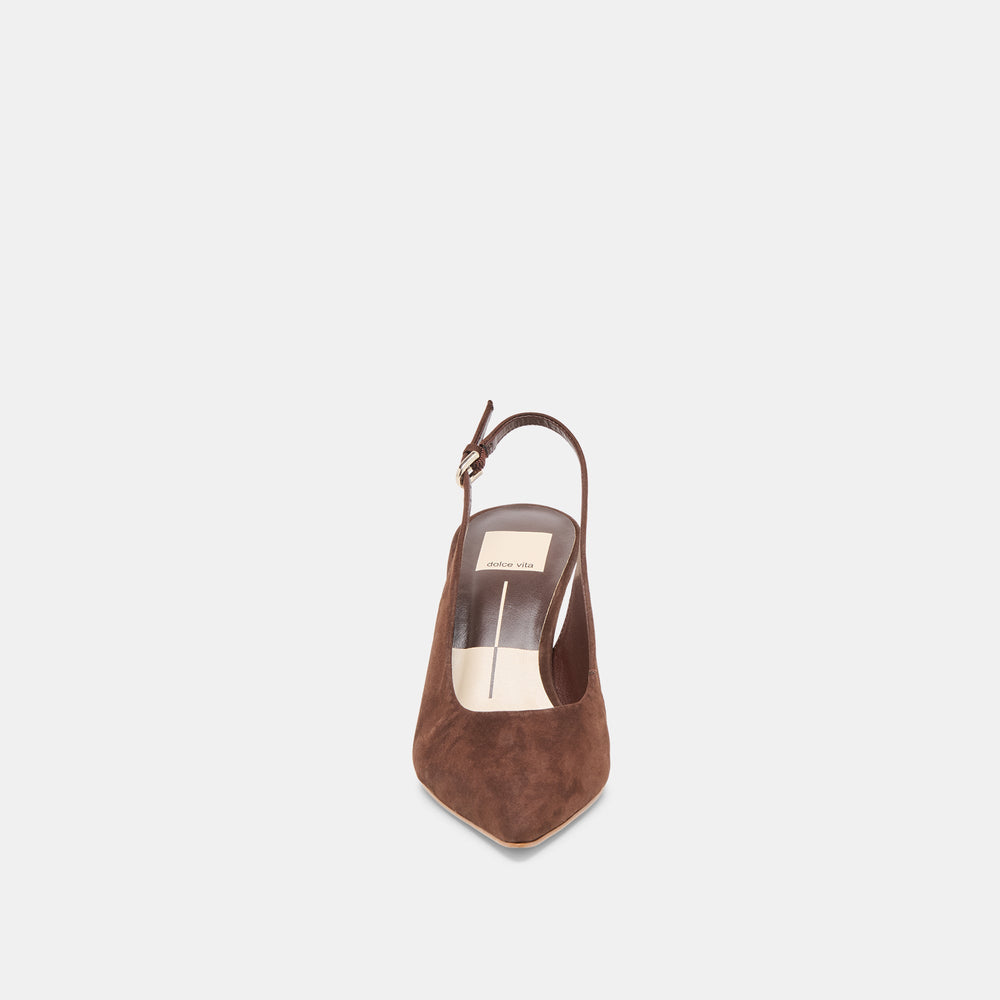Elasi Dk Brown Nubuck Heels / Dolce Vita