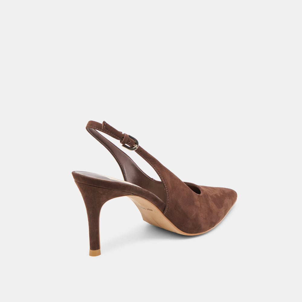 Elasi Dk Brown Nubuck Heels / Dolce Vita