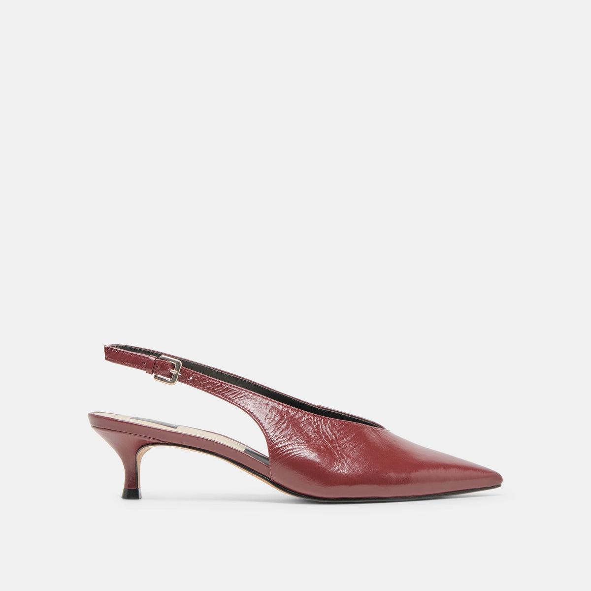 Alenna Oxblood Crinkle Heels / Dolce Vita