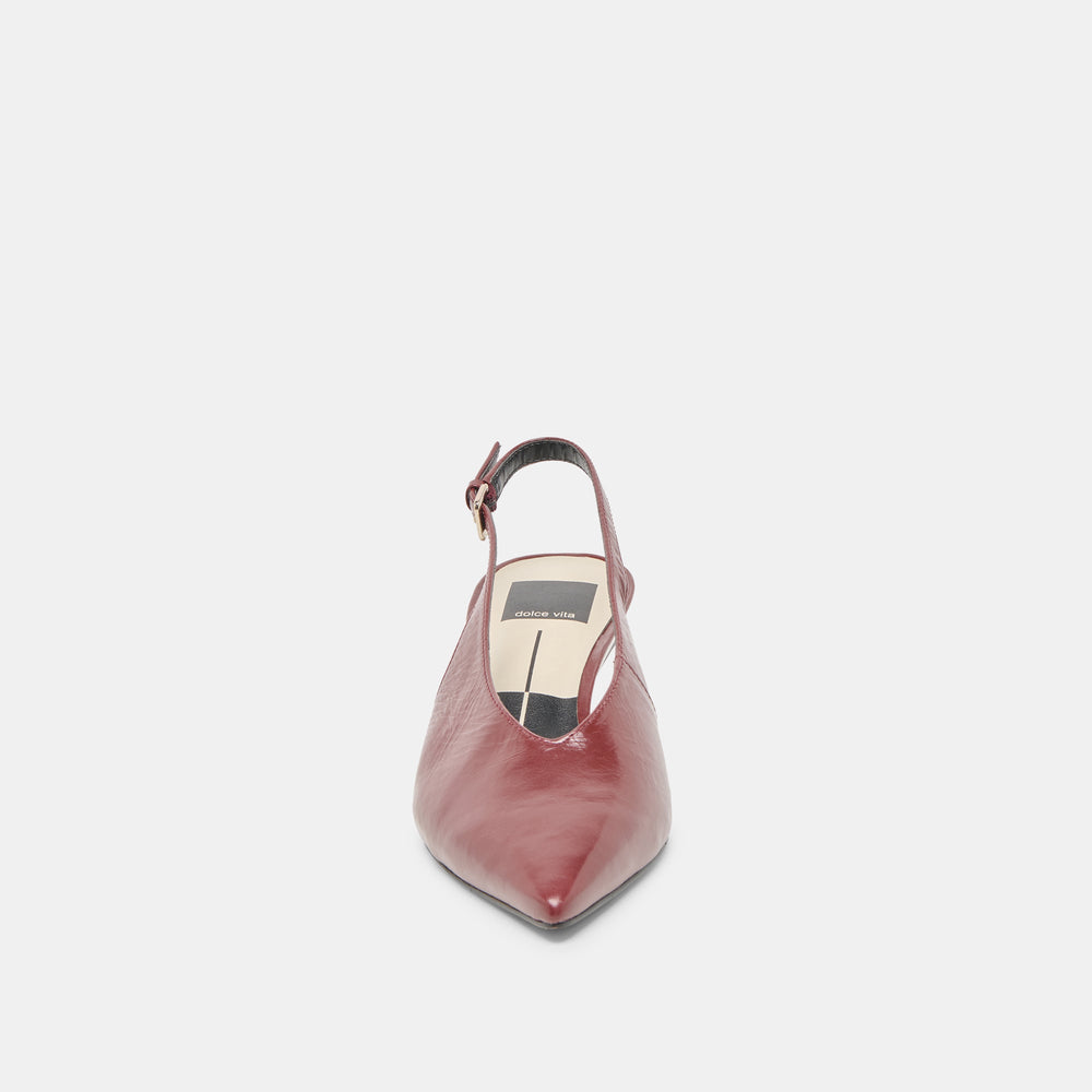 Alenna Oxblood Crinkle Heels / Dolce Vita