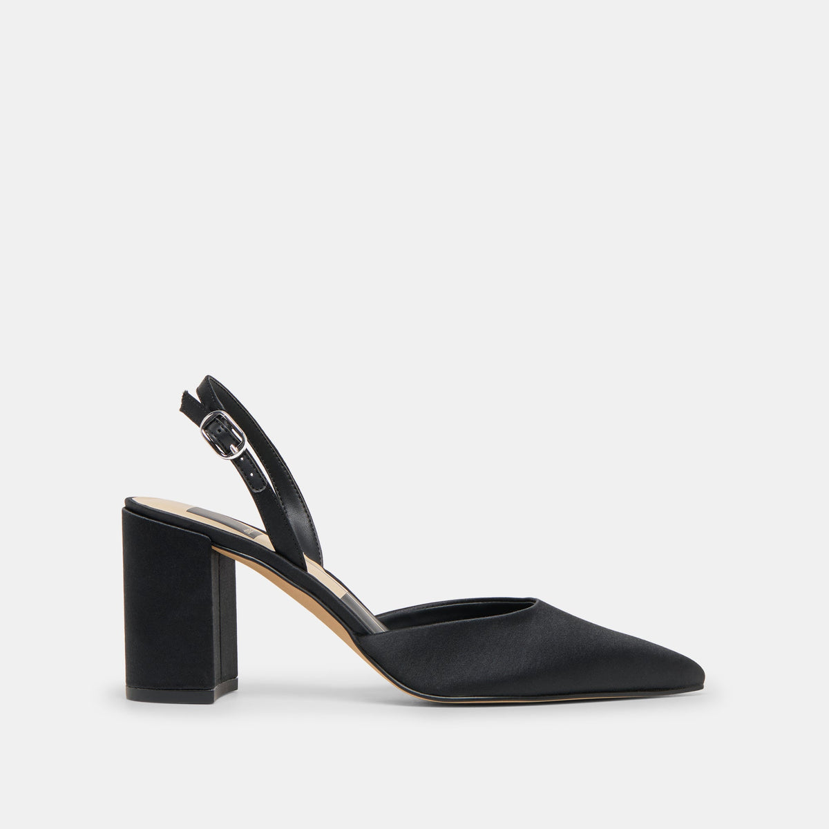 Carel Onyx Satin High Heels / Dolce Vita