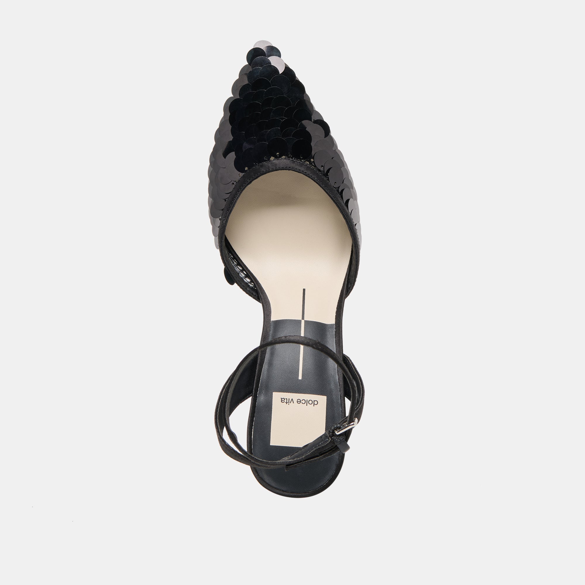 Elizza Confetti Onyx Woven Mesh Heels / Dolce Vita
