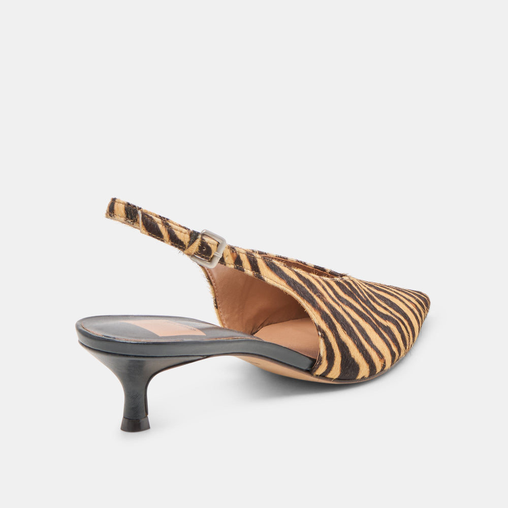 Alenna Tiger Calf Hair Heels / Dolce Vita
