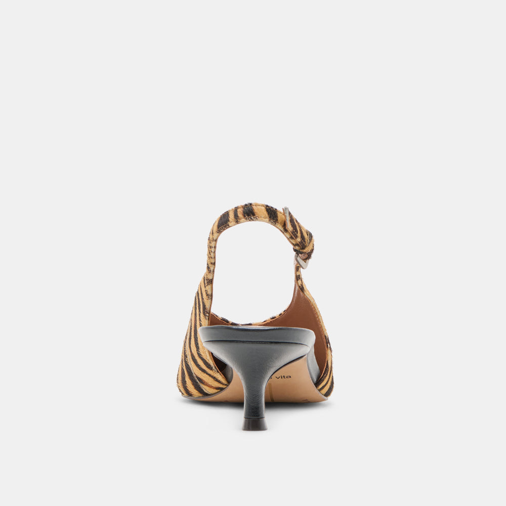 Alenna Tiger Calf Hair Heels / Dolce Vita