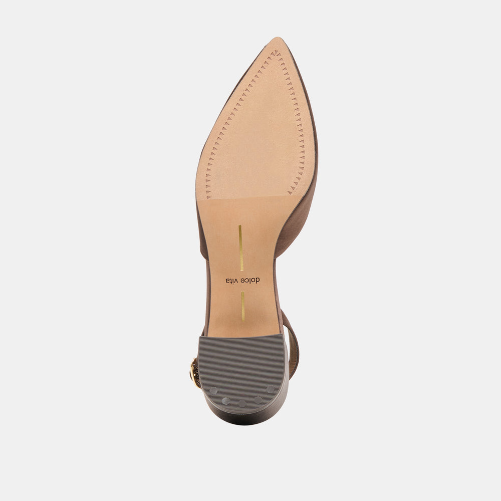 Carel Dk Brown Satin Heels / Dolce Vita