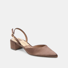 Carel Dk Brown Satin Heels / Dolce Vita