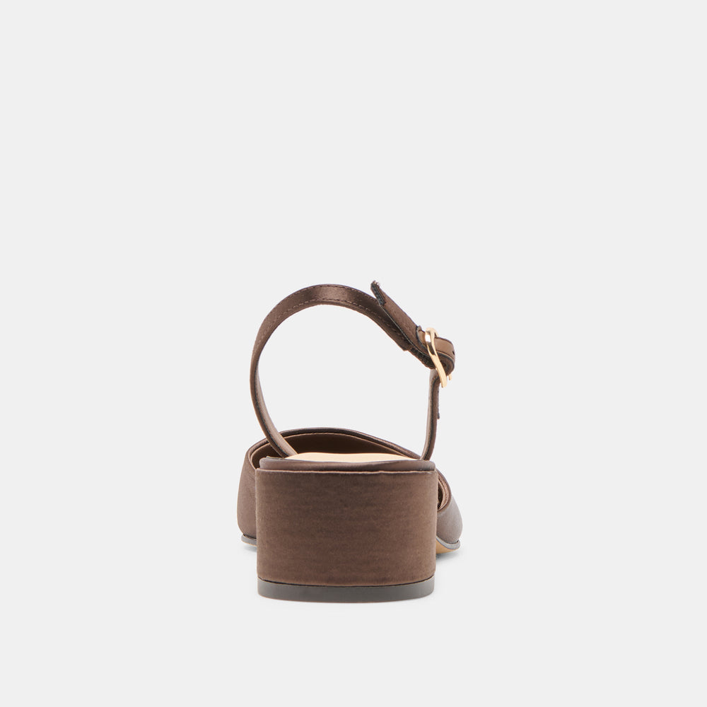Carel Dk Brown Satin Heels / Dolce Vita