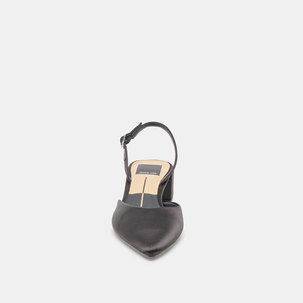 Carel Onyx Satin Heels / Dolce Vita