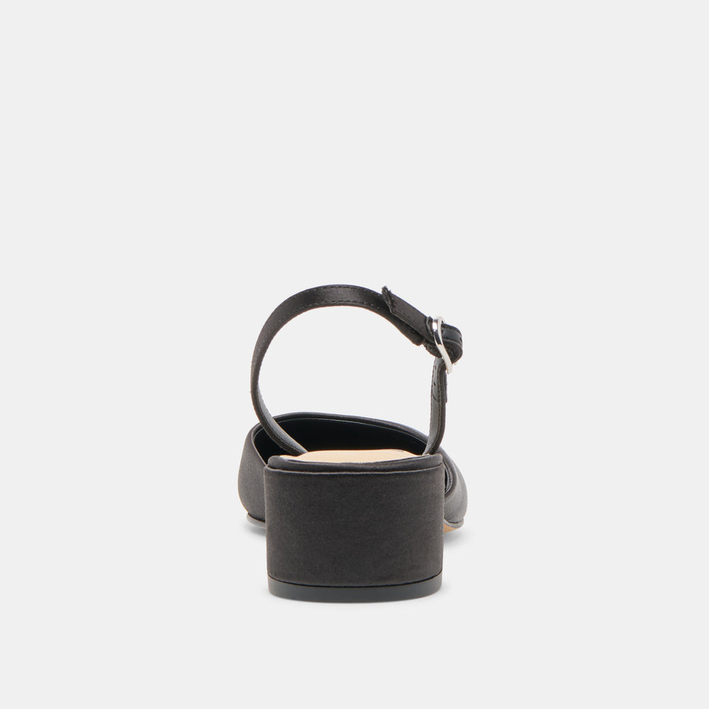 Carel Onyx Satin Heels / Dolce Vita