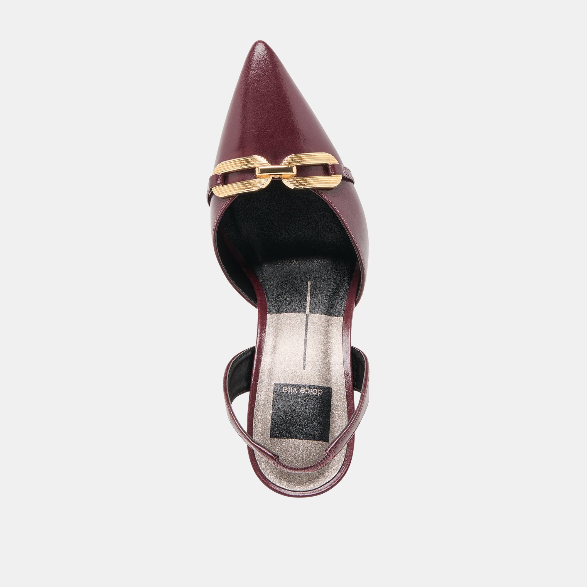 Malik Cranberry Crinkle Patent Heels / Dolce Vita