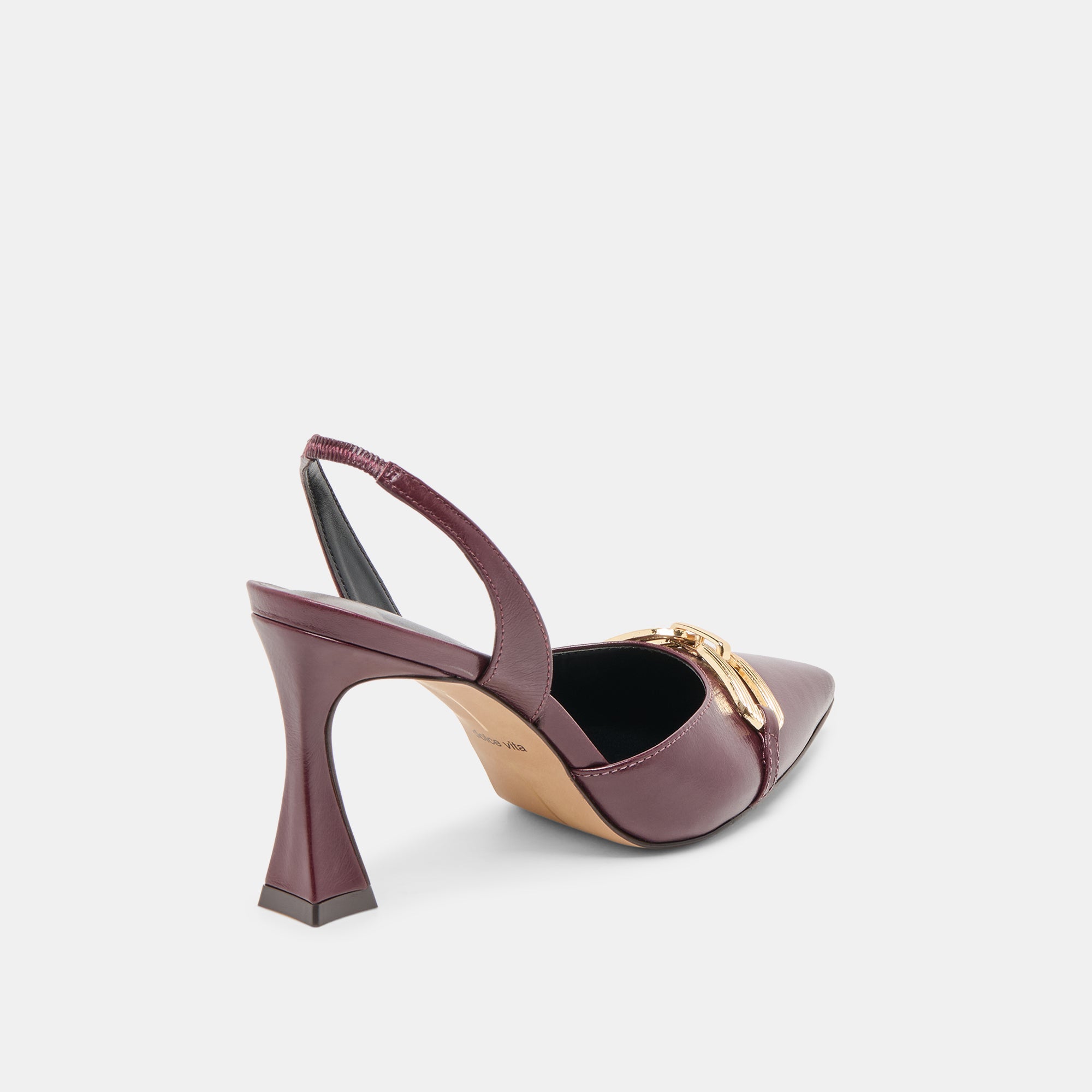 Malik Cranberry Crinkle Patent Heels / Dolce Vita