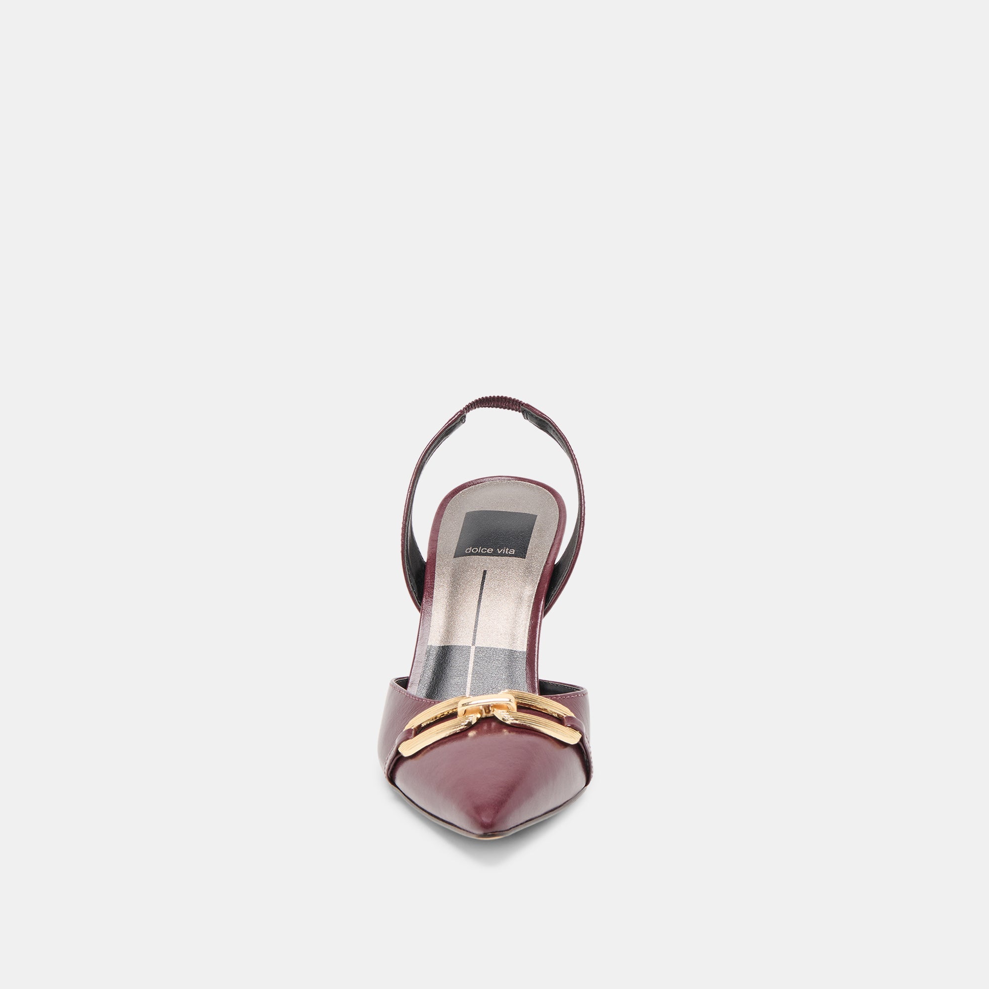 Malik Cranberry Crinkle Patent Heels / Dolce Vita