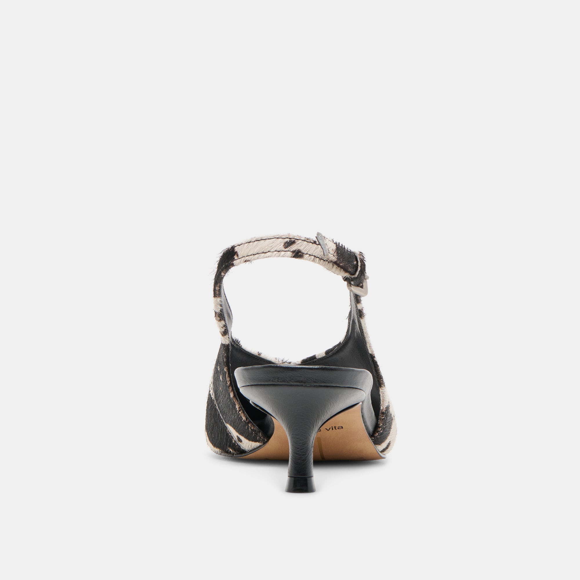 Alenna Black White Taurus Calf Hair Heels / Dolce Vita