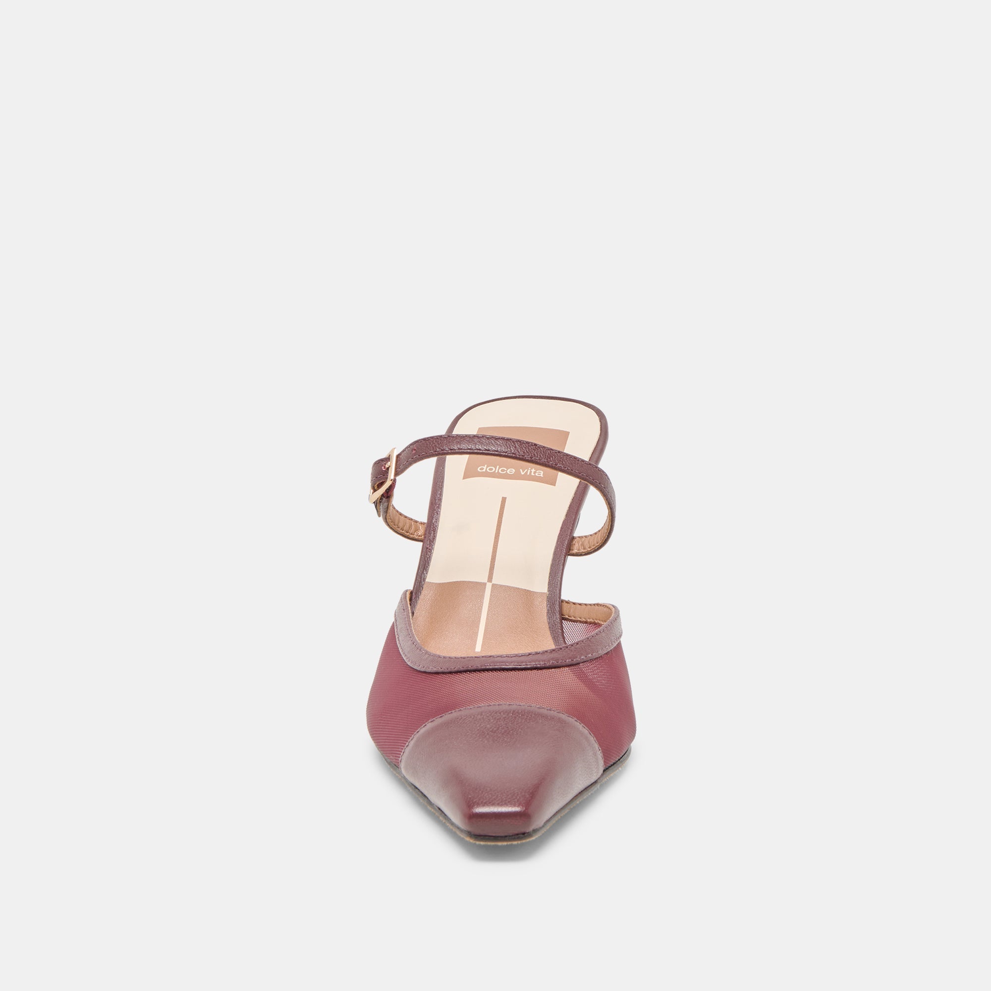 Loyd Burgundy Mesh Heels / Dolce Vita