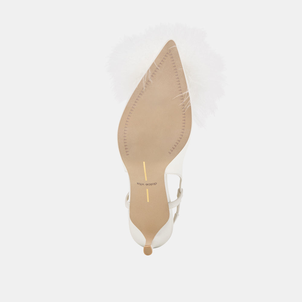 Kamy True White Satin Heels / Dolce Vita