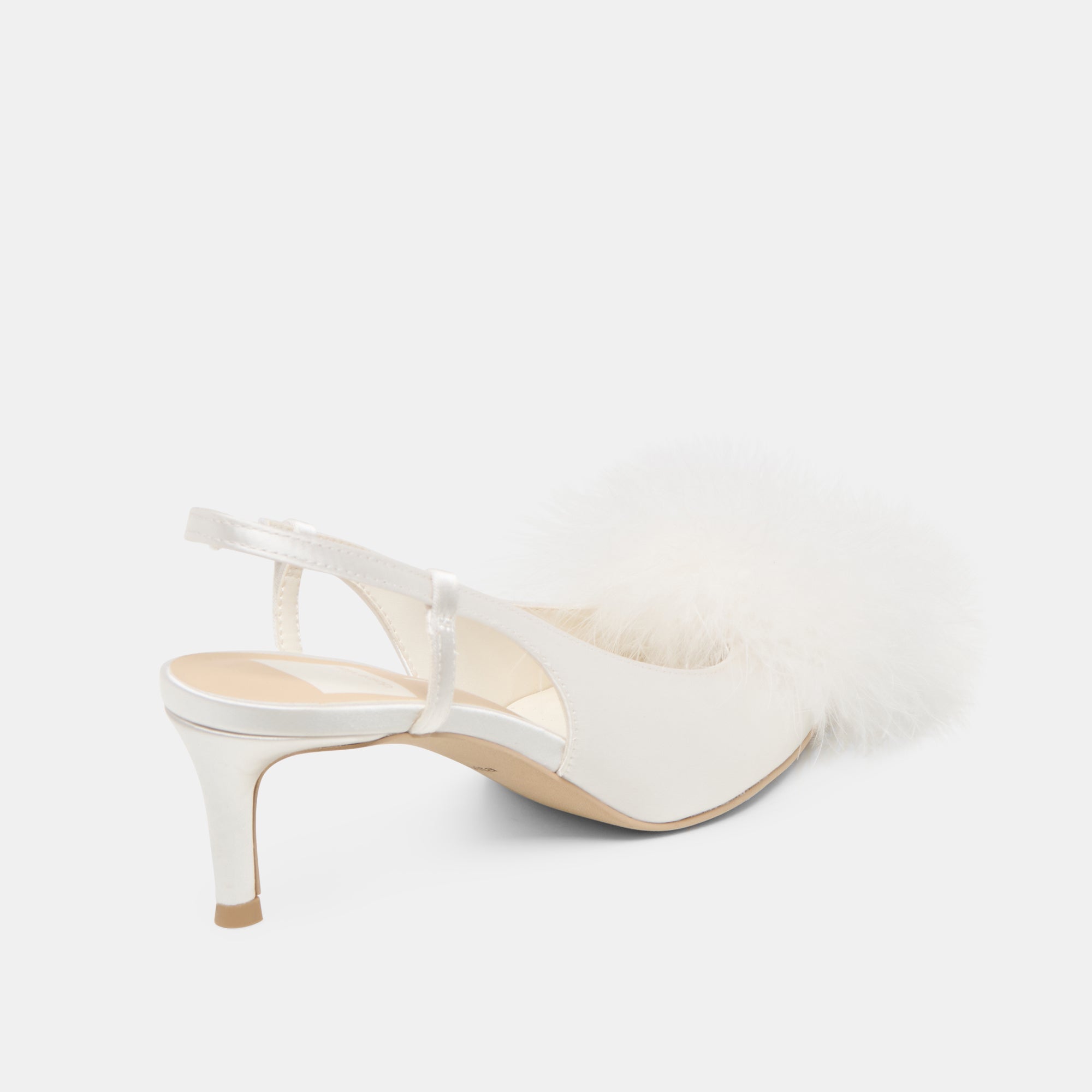 Kamy True White Satin Heels / Dolce Vita