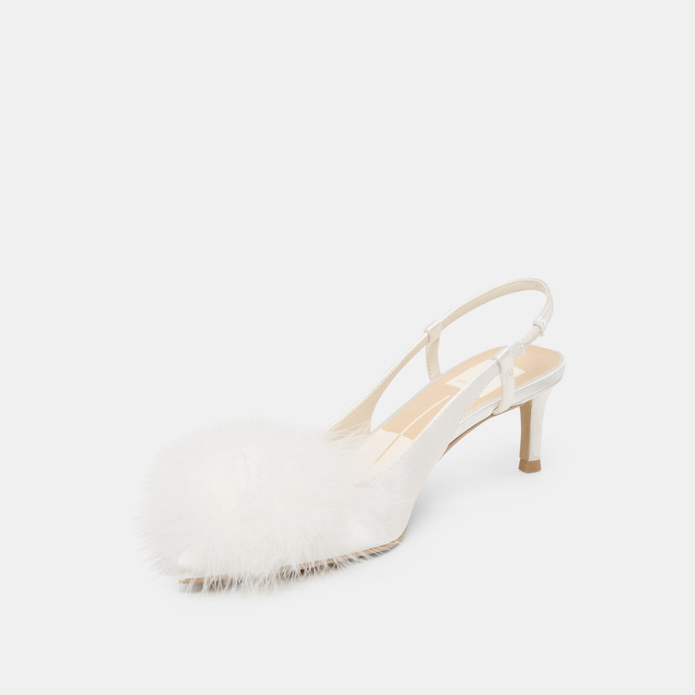 Kamy True White Satin Heels / Dolce Vita