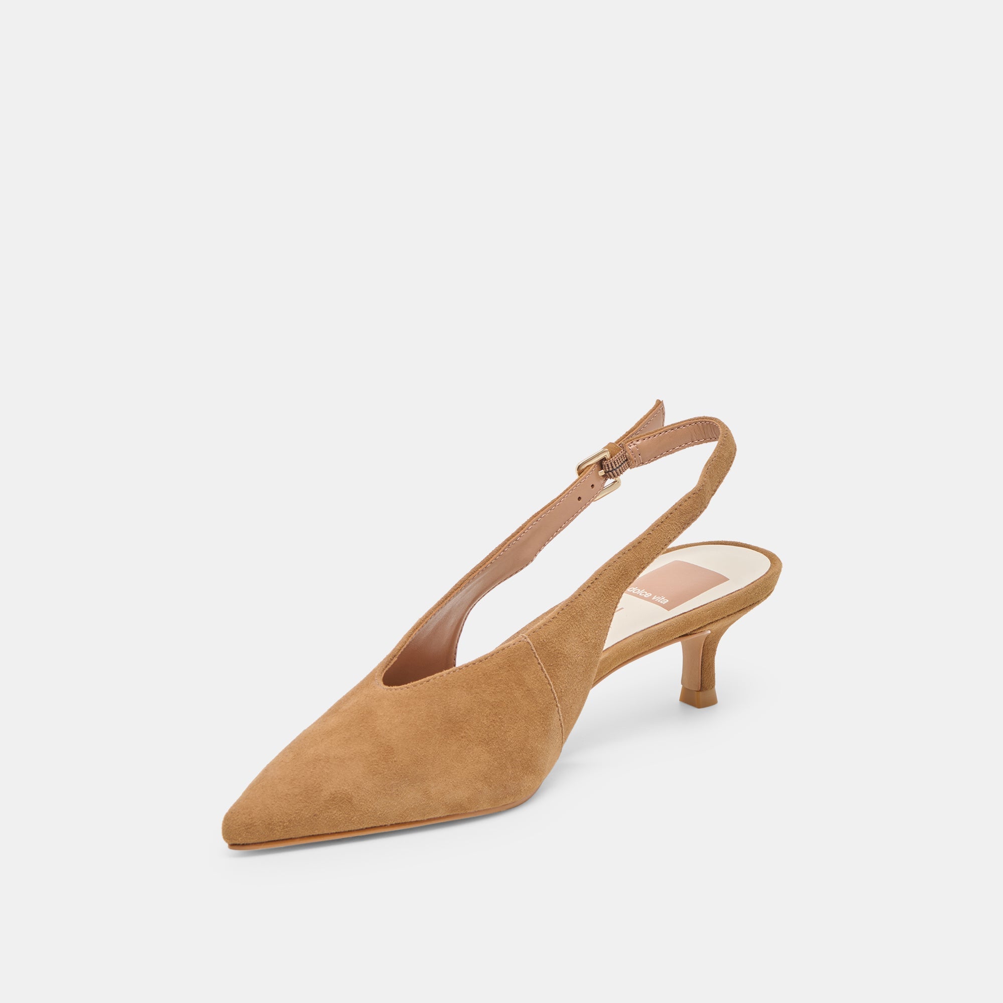 Alenna Lt Brown Suede Heels / Dolce Vita