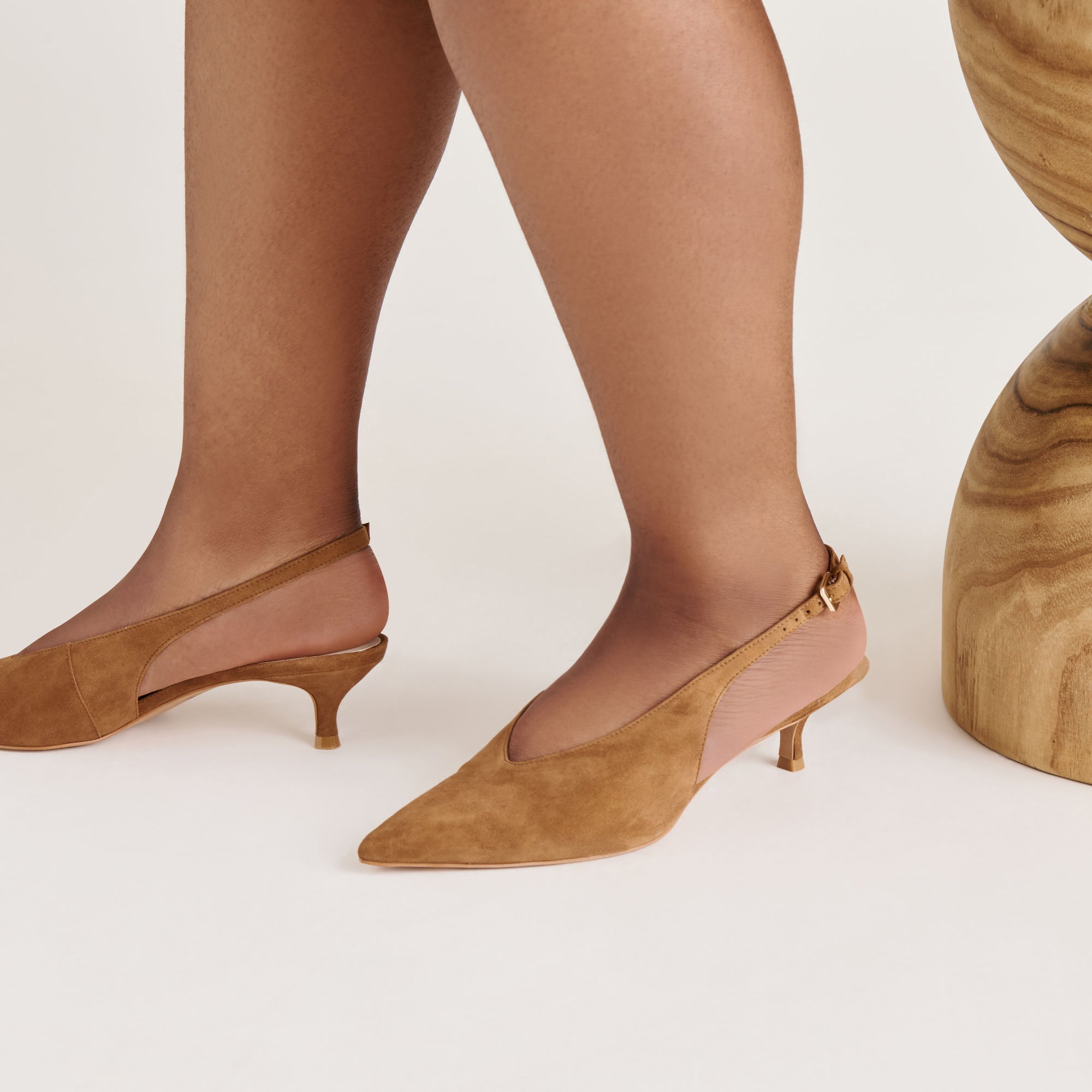 Alenna Lt Brown Suede Heels / Dolce Vita