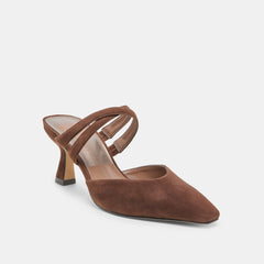 Linore Dk Brown Suede Heels / Dolce Vita