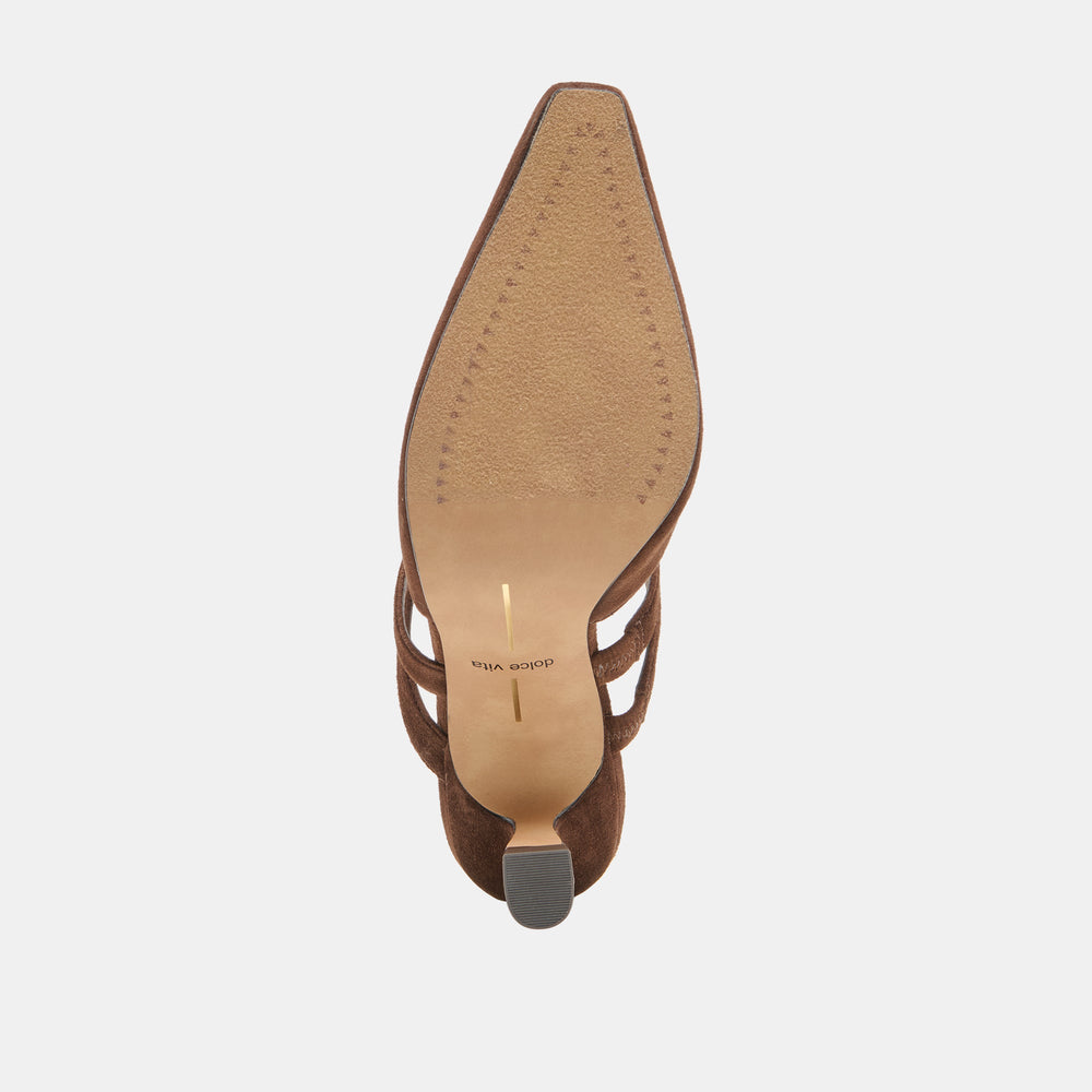 Linore Dk Brown Suede Heels / Dolce Vita
