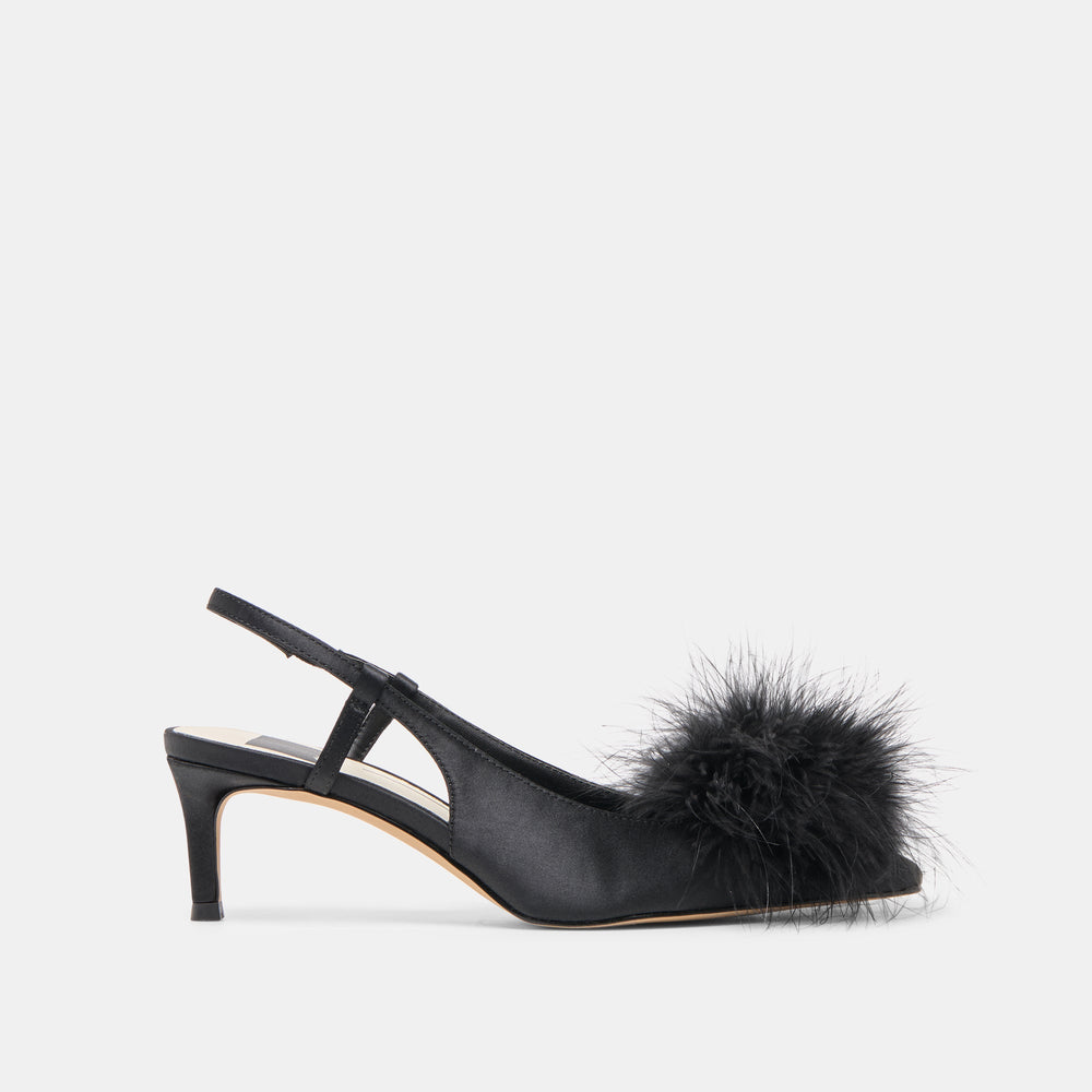 Kamy Onyx Satin Heels / Dolce Vita